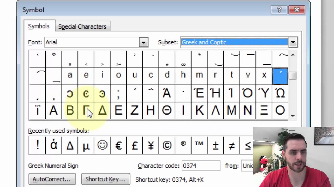 microsoft word equation editor greek alphabet